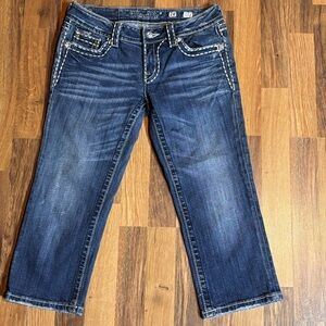 Miss Me Cropped JE5152C Dark Wash Womans Size 28